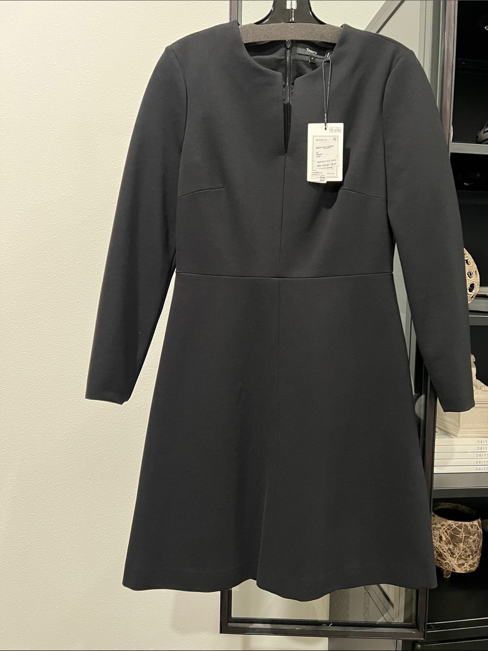 Theory Black Miyani LS Long Sleeve Dress - NWT